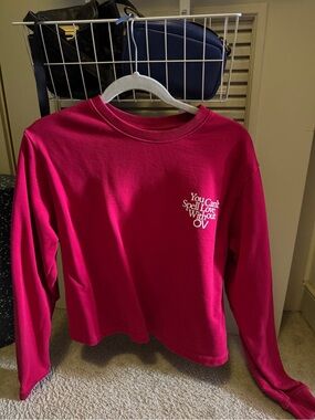 You Can't Spell Love Without OV Red Long-Sleeve Pullover